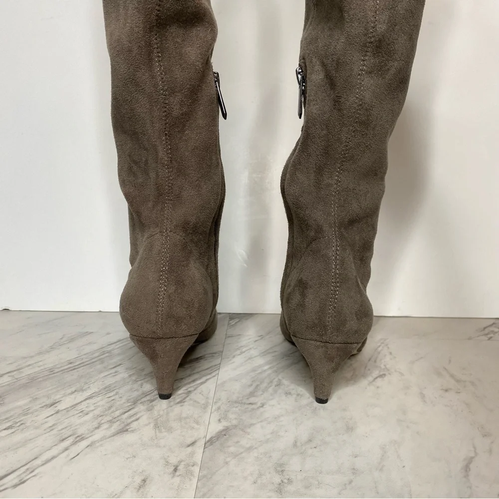 Sam Edelman Kristie Steel Grey Over the Knee Boot 6.5